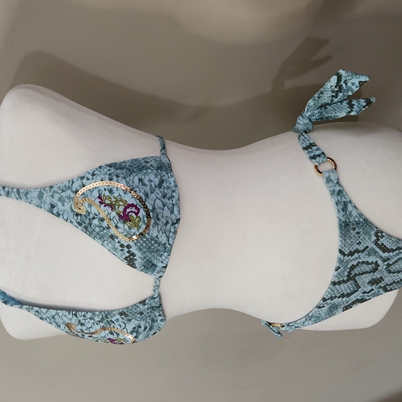 Nwt Cia.Maritima Snakeskin & Sequin Bikini - Picture 2 of 16